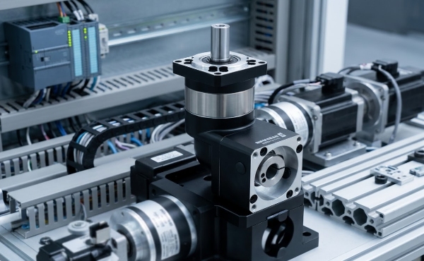 Riduttore di velocit&agrave; NEMA 17 ottimizzato in termini di spazio per robotica e macchine a controllo numerico (CNC).